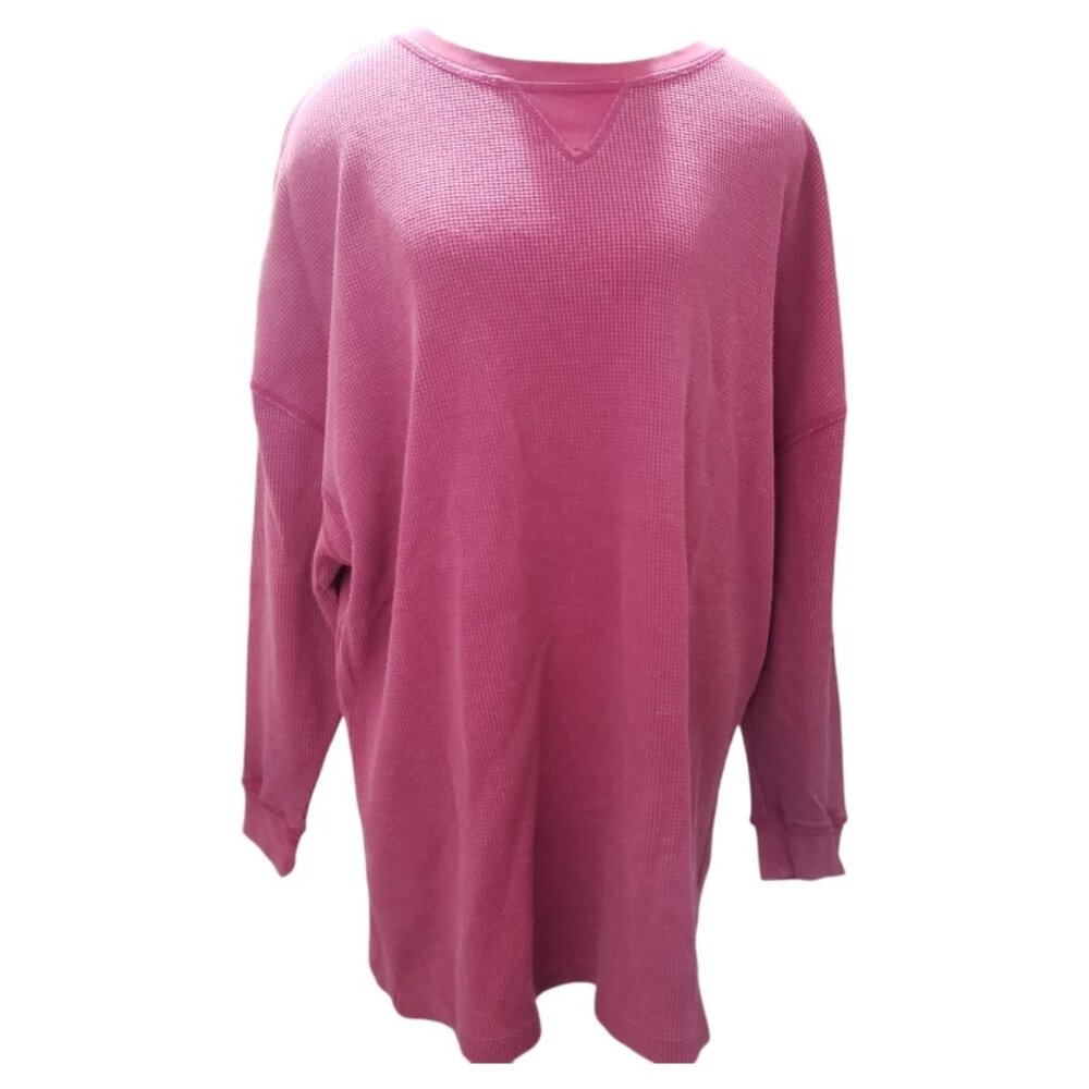 Free People Gray Long Sleeve Pink Ladies Sweatshirt XS